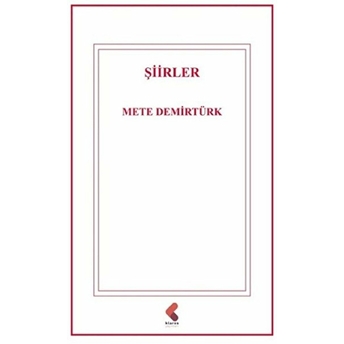 Şiirler Mete Demirtürk