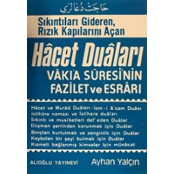 Sıkıntıları Gideren Rızık Kapılarını Açan Hacet Duaları Cep Boy Ayhan Yalçın