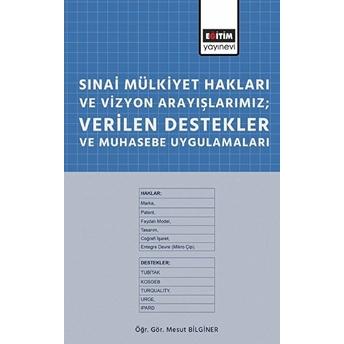 Sınai Mülkiyet Hakları Ve Vizyon Arayışlarımız; Verilen Destekler Ve Muhasebe Uygulamaları Mesut Bilginer