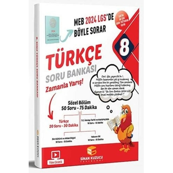 Sinan Kuzucu Yayınları 2024 Lgs 8. Sınıf Türkçe Soru Bankası Komisyon