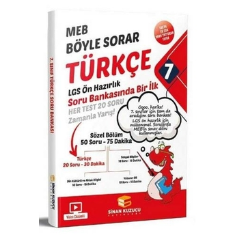 Sinan Kuzucu Yayınları 7. Sınıf Türkçe Soru Bankası Komisyon