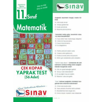 Sınav 11. Sınıf Matematik Çek Kopar Yaprak Test Kolektif