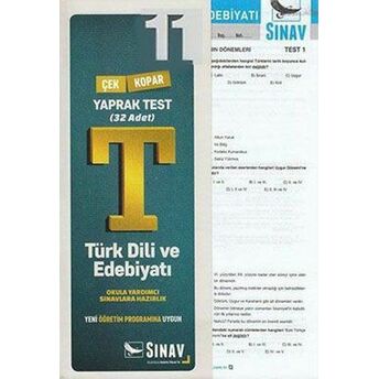 Sınav 11. Sınıf Türk Dili Ve Edebiyatı Çek Kopar Yaprak Test (Yeni) Kolektif