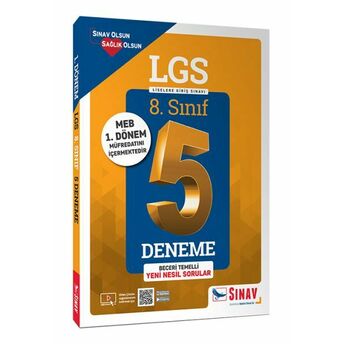 Sınav 8. Sınıf 1. Dönem Lgs Çözümlü 5 Deneme (Yeni) Kolektif