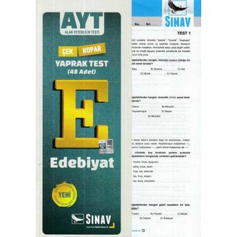 Sınav Ayt Edebiyat Yaprak Test (Yeni) Kolektif