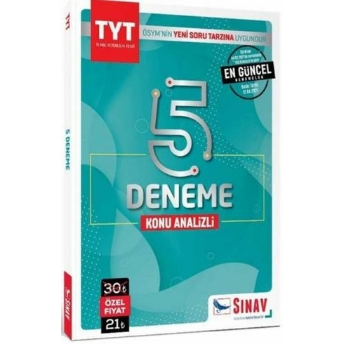 Sınav Tyt 5 Deneme 2021 Konu Analizli 5 Tyt Deneme