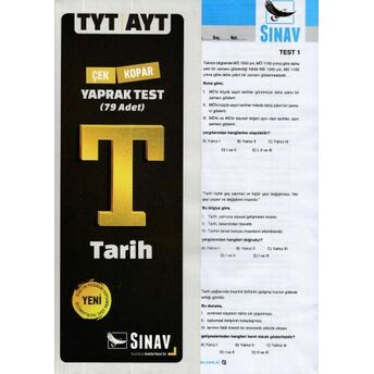 Sınav Tyt-Ayt Tarih Yaprak Test (Yeni) Kolektif