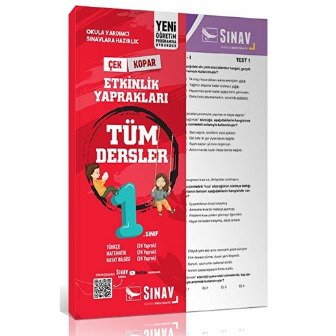 Sınav Yayınları 1. Sınıf Tüm Dersler Yaprak Test