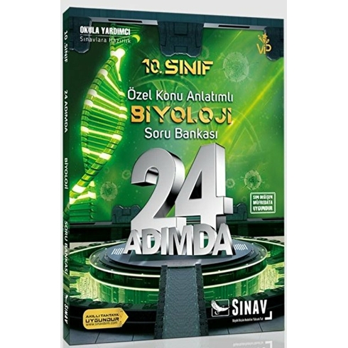 Sınav Yayınları 10. Sınıf Biyoloji 24 Adımda Özel Konu Anlatımlı Soru Bankası