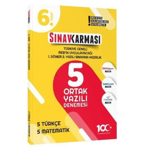 Sınav Yayınları 6. Sınıf 1. Dönem 2. Yazılı Sınav Karması 5 Ortak Yazılı Denemesi Komisyon