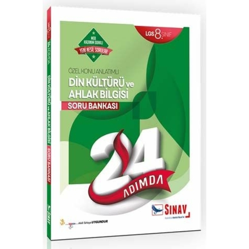 Sınav Yayınları 8. Sınıf Lgs Din Kültürü Ve Ahlak Bilgisi 24 Adımda Özel Konu Anlatımlı Soru Bankası