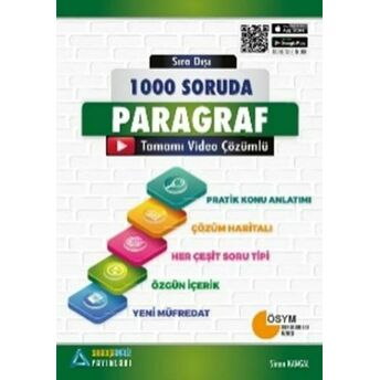 Sıradışı Analiz 1000 Soruda Paragraf Tamamı Çözümlü Konu Anlatımlı Soru Bankası (Yeni) Sinan Kangal