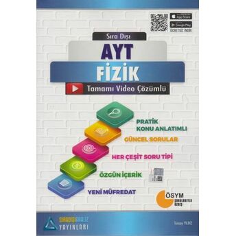 Sıradışı Analiz Ayt Fizik Konu Özetli Tamamı Çözümlü Soru Bankası (Yeni) Tuncay Yıldız