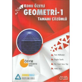 Sıradışı Analiz Geometri Tamamı Çözümlü Konu Özetli Soru Bankası Abuzer Çektir, M. Nazif Dursun, Yaşar Karadağ