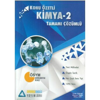 Sıradışı Analiz Konu Özetli Kimya 2 Tamamı Çözümlü Atabay Çelik