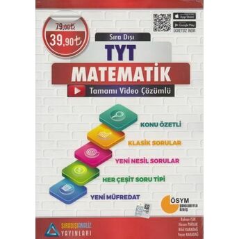 Sıradışı Analiz Tyt Matematik Tamamı Çözümlü Konu Özetli Soru Bankası (Yeni) (Kampanyalı 39,90Tl) Bilal Karadağ - Yaşar Karadağ - Rıdvan Işık