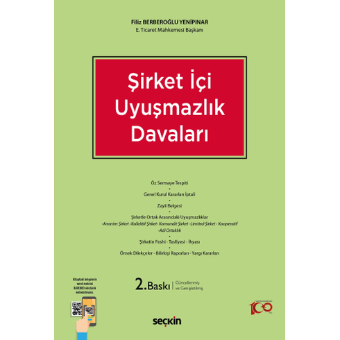 Şirket Içi Uyuşmazlık Davaları Filiz Berberoğlu Yenipınar