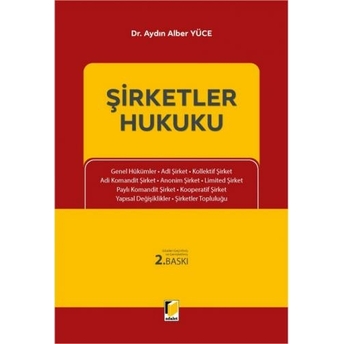 Şirketler Hukuku Aydın Alber Yüce