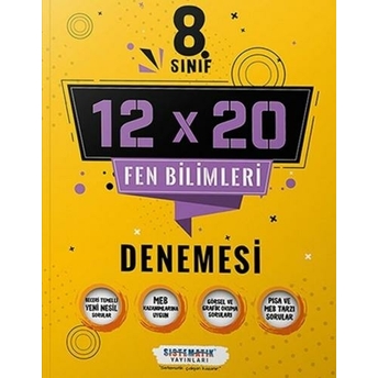 Sistematik Yayınları 8. Sınıf Fen Bilimleri 12X20 Deneme Komisyon