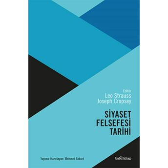 Siyaset Felsefesi Tarihi Leo Strauss,Joseph Cropsey