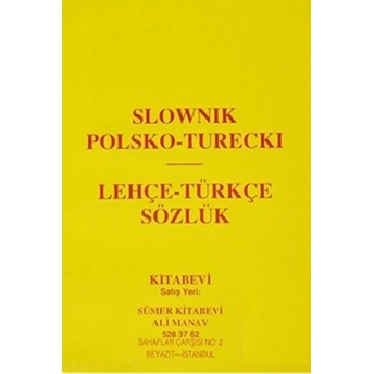 Slownik Polsko-Turecki, Lehçe-Türkçe Sözlük Kolektif