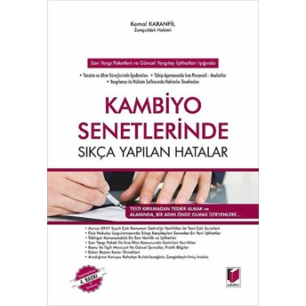 Son Yargı Paketleri Ve Güncel Yargıtay Içtihatları Işığında Kambiyo Senetlerinde Sıkça Yapılan Hatalar Ciltli Kemal Karanfil