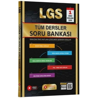 Sonuç Yayınları 8. Sınıf Lgs 1. Dönem Tüm Dersler Soru Bankası Komisyon