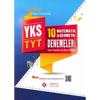 Sonuç Yks Tyt Matematik Geometri 10 Deneme Komisyon