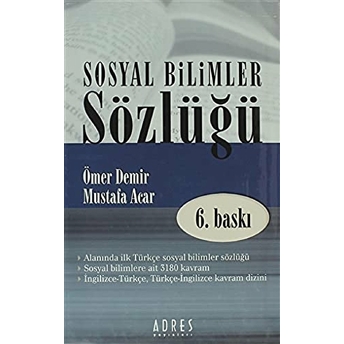 Sosyal Bilimler Sözlüğü Ciltli Mustafa Acar