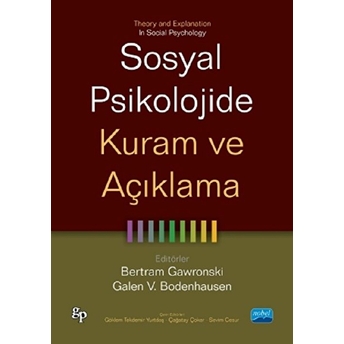 Sosyal Psikolojide Kuram Ve Açıklama