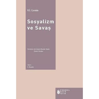 Sosyalizm Ve Savaş Vladimir Ilyiç Lenin