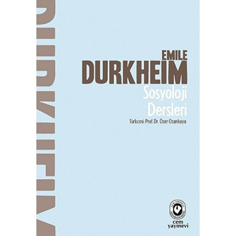 Sosyoloji Dersleri Emile Durkheim