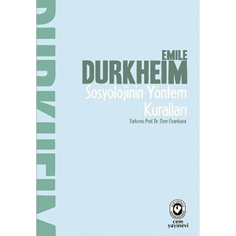 Sosyolojinin Yöntem Kuralları Emile Durkheim