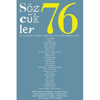 Sözcükler Dergisi 76. Sayı (Kasım-Aralık 2018)