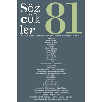 Sözcükler Dergisi Eylül-Ekim 2019   Sayı: 81