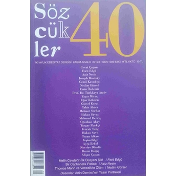 Sözcükler Dergisi Sayı: 40 Kasım - Aralık 2012 Kolektif