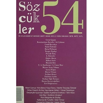 Sözcükler Dergisi Sayı: 54 / Mart-Nisan 2015 Kolektif