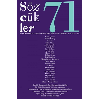 Sözcükler Dergisi Sayı : 71 Ocak - Şubat 2018 Kolektif