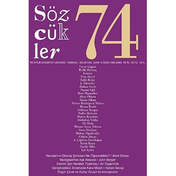 Sözcükler Dergisi Sayı: 74 Temmuz - Ağustos 2018 Kolektif