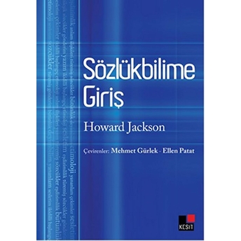 Sözlükbilime Giriş Howard Jackson