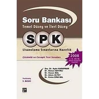 Spk Soru Bankası Temel Düzey Ve Ileri Düzey Aydın Karapınar