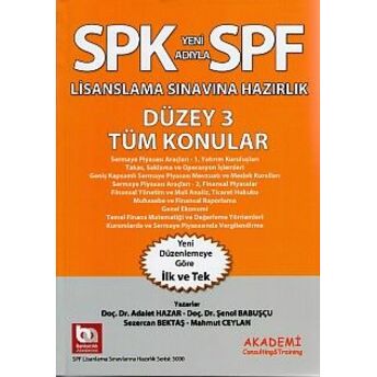 Spk-Spf Düzey 3 - Tüm Konular Şenol Babuşcu