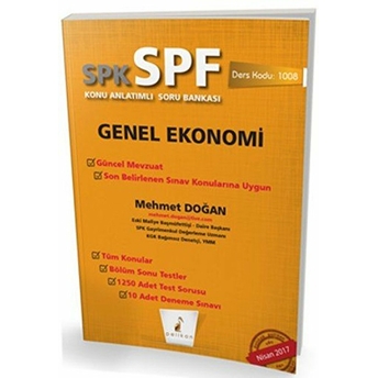 Spk-Spf Genel Ekonomi Konu Anlatımlı Soru Bankası Mehmet Doğan