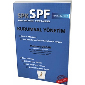 Spk-Spf Kurumsal Yönetim Konu Anlatımlı Soru Bankası Mehmet Doğan