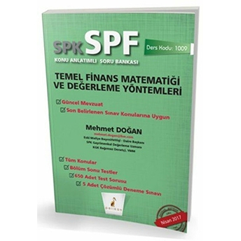 Spk-Spf Temel Finans Matematiği Ve Değerleme Yöntemleri Konu Anlatımlı Soru Bankası Mehmet Doğan