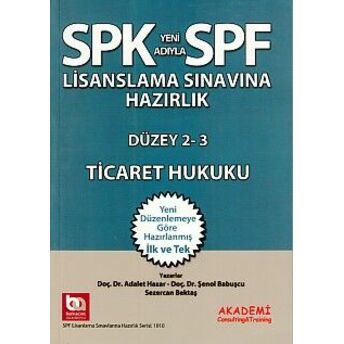 Spk-Spf Ticaret Hukuku Şenol Babuşcu