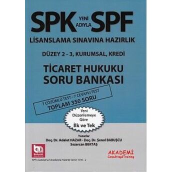 Spk-Spf Ticaret Hukuku Soru Bankası Adalet Hazar