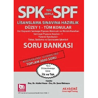 Spk-Spf Tüm Konular Soru Bankası Şenol Babuşcu - Adalet Hazar