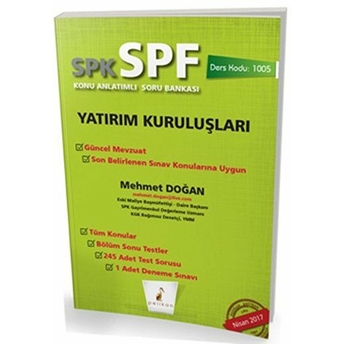 Spk-Spf Yatırım Kuruluşları Konu Anlatımlı Soru Bankası Mehmet Doğan