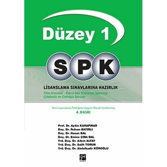 Spk Temel Düzey 1 Lisanslama Sınavlarına Hazırlık Abdulkadir Köroğlu